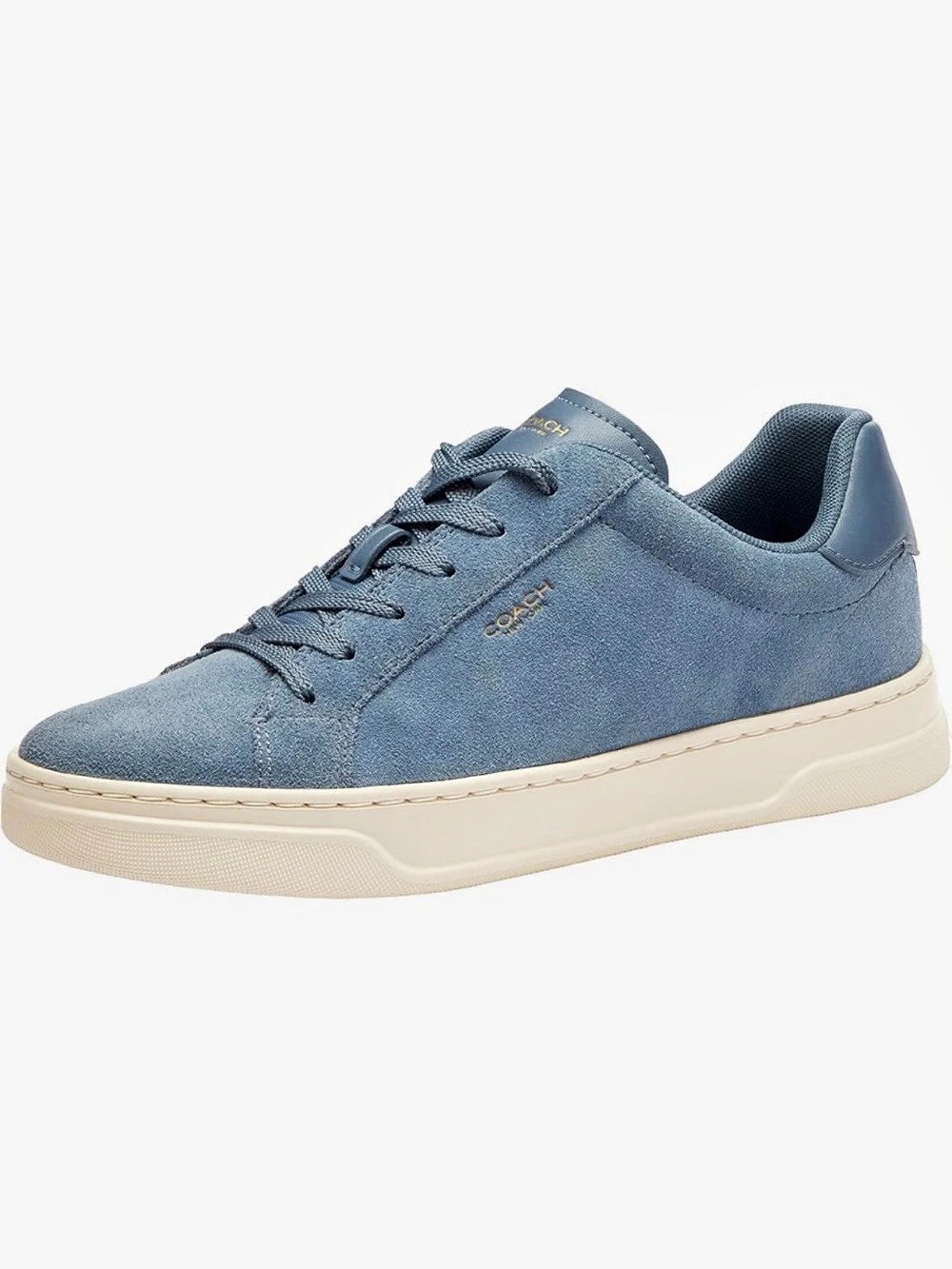Coach High Line Sneaker Suede Sneakers in Blue & Cream US 5 Like New